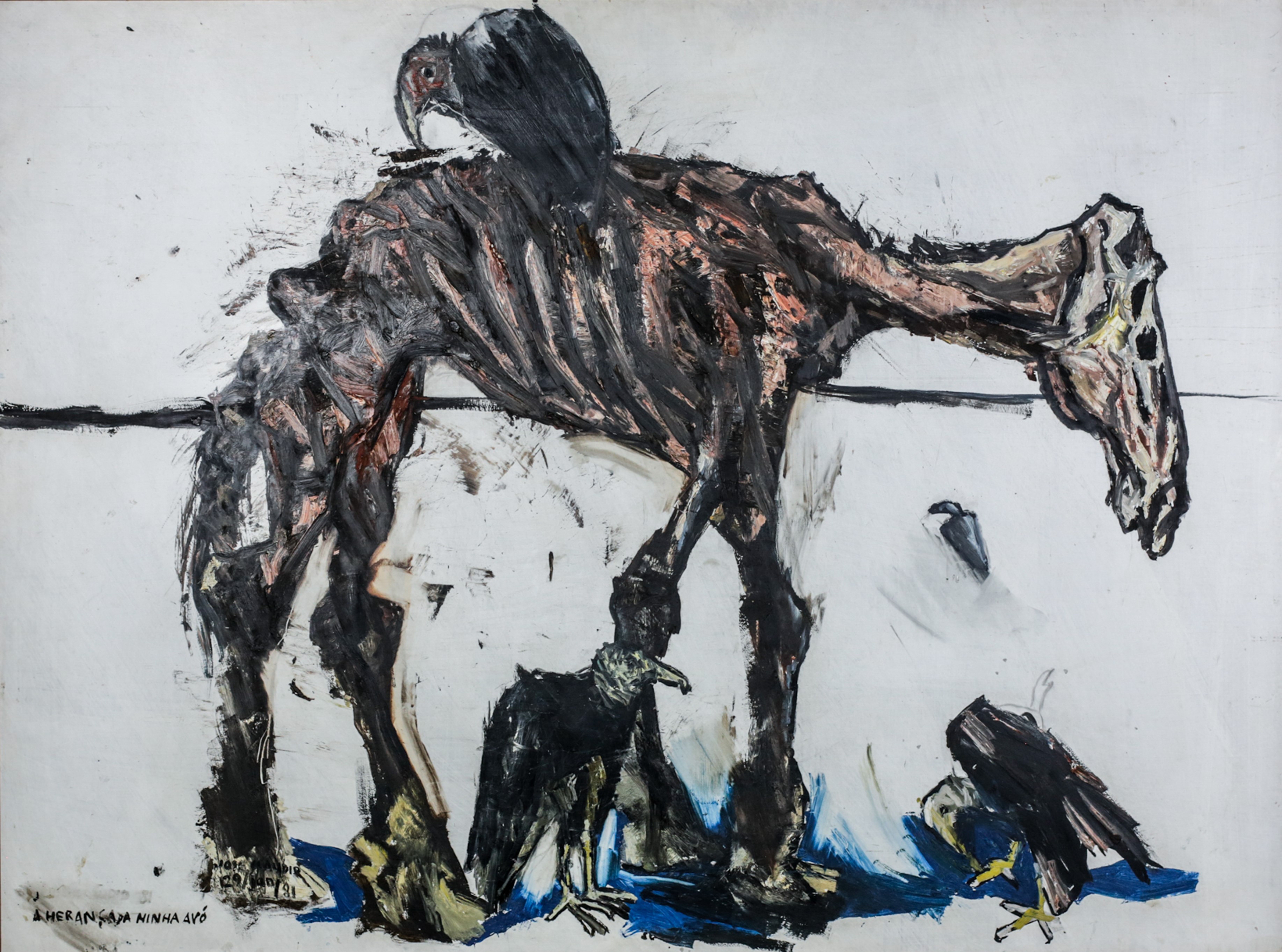 /Jos&eacute; Cl&aacute;udio &eacute; conhecido como um dos mais expressivos artistas do Pa&iacute;s por sua arte erudita e visceral. Imagem: 'A heran&ccedil;a da minha av&oacute;' (1981).