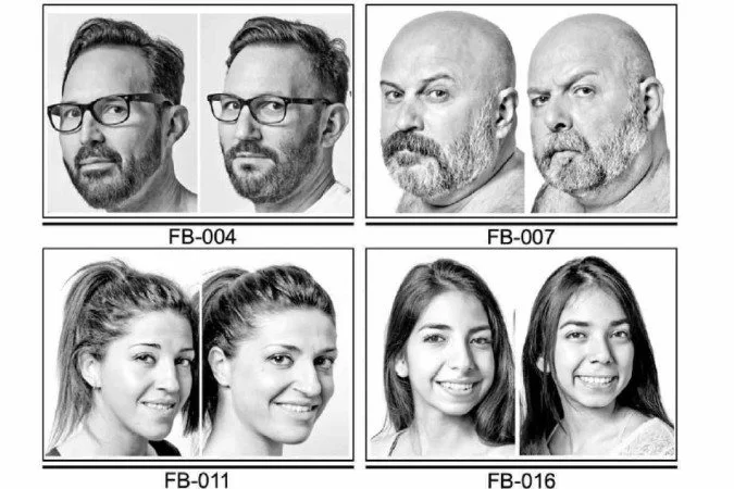 /crédito: Reprodução/Estudo Look-alike humans identified by facial recognition algorithms show genetic similarities /crédito: Reprodução/Estudo Look-alike humans identified by facial recognition algorithms show genetic similarities