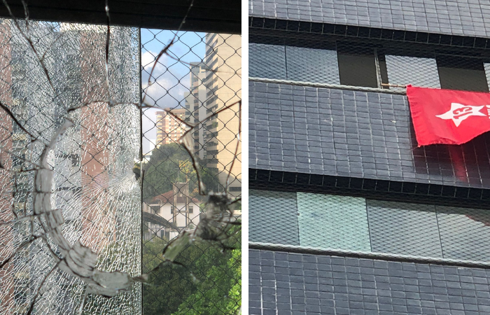 Caso será investigado pela polícia; suposta motivação política é levantada por morador/Cortesia