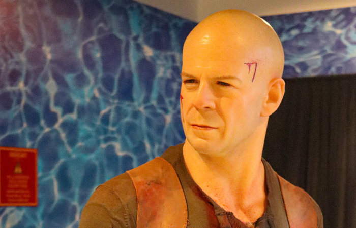 Ator Bruce Willis é uam das réplicas encontradas no museu/Crédito: Studio Kaplun Ator Bruce Willis é uam das réplicas encontradas no museu/Crédito: Studio Kaplun