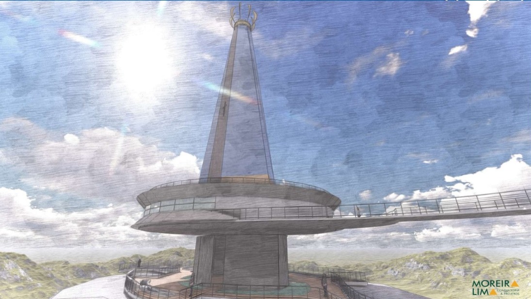 A ilustração é a reprodução da estatua que esta com a previsão de termino daqui há 12 meses.