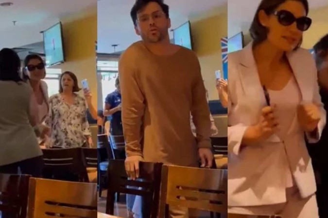 Provocada sobre as joias, Michelle reage e Agustin xinga e joga gelo em uma mulher/Foto: Reprodução