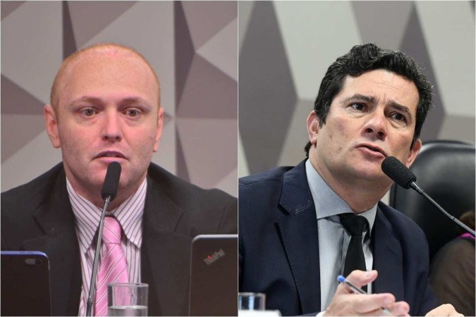 Sergio Moro reagiu ao ser chamado de criminoso, ao que Delgatti pediu desculpas e retirou o que disse/Marcos Oliveira/Ag&ecirc;ncia Senado