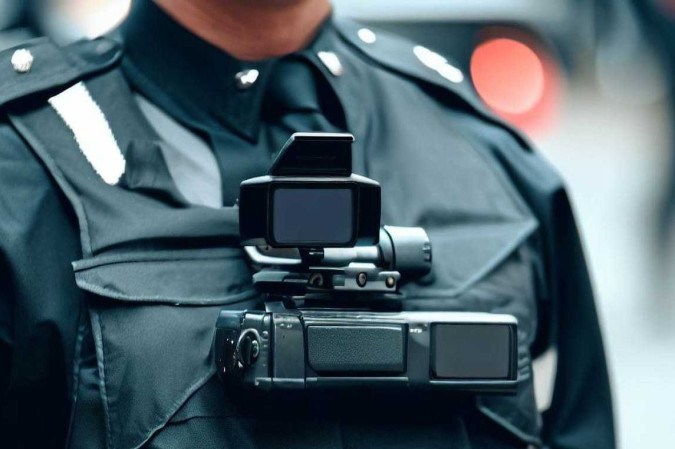 Pesquisa aponta que maioria apoia a adoção de câmeras nos uniformes policiais/foto: Criador de imagens do Bing Pesquisa aponta que maioria apoia a adoção de câmeras nos uniformes policiais/foto: Criador de imagens do Bing