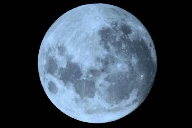 Fenômeno da Lua Azul ocorrida em 2020/Divulgação/Observatório Heller & Jung Fenômeno da Lua Azul ocorrida em 2020/Divulgação/Observatório Heller & Jung