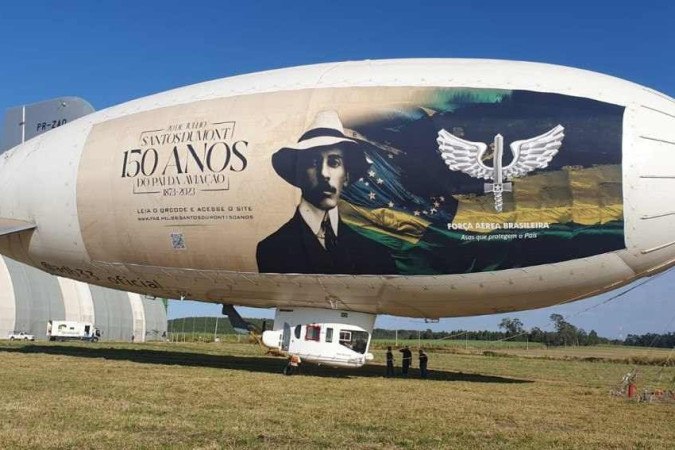 Dirigível saiu de São Carlos (SP), passou por Uberlândia (MG) e Campo Alegre de Goiás (GO) e só então chegou à capital federal/foto: Divulgação/AirShip do Brasil Dirigível saiu de São Carlos (SP), passou por Uberlândia (MG) e Campo Alegre de Goiás (GO) e só então chegou à capital federal/foto: Divulgação/AirShip do Brasil