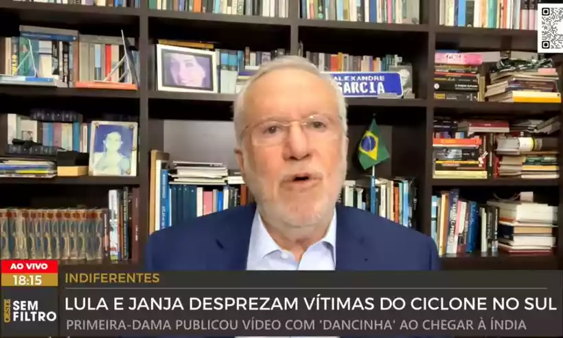 Jornalista da Revista Oesta, Alexandre Garcia/Reprodução/YouTube Jornalista da Revista Oesta, Alexandre Garcia/Reprodução/YouTube