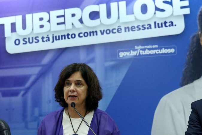 A ministra da Saúde, Nísia Trindade, durante lançamento da Campanha Nacional de Combate à Tuberculose/foto: José Cruz/Agência Brasil