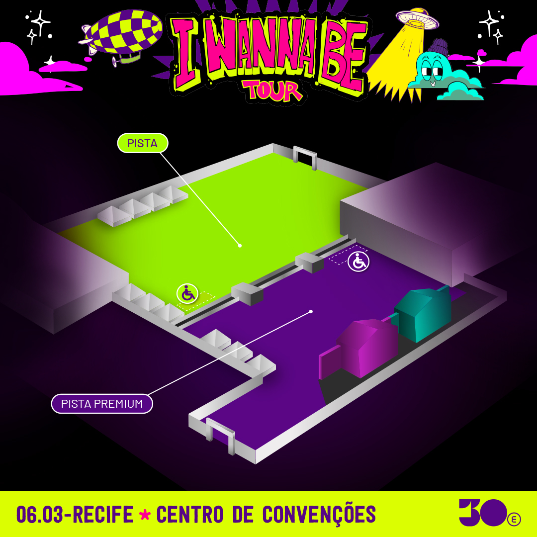 Mapa do festival no Recife
