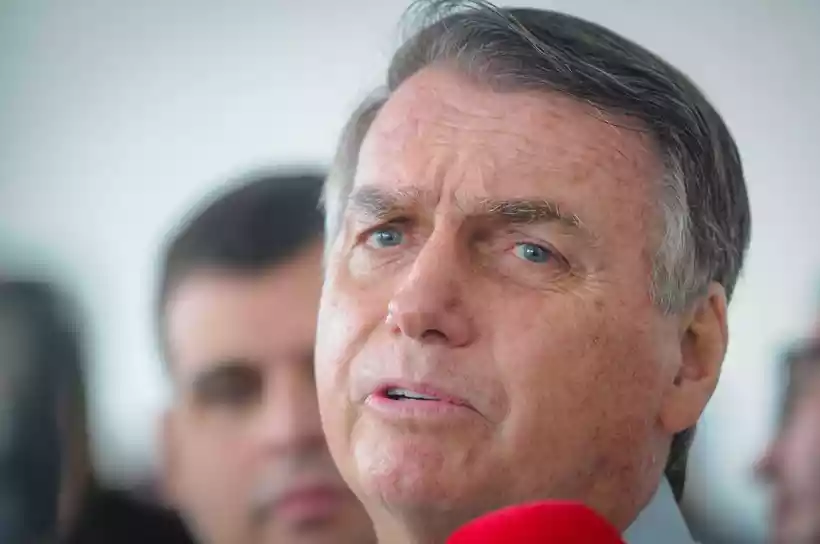 Ex-presidente ainda fez comentários sobre o ministro da Justiça, Flávio Dino, ironizando sua forma corporal/Leandro Couri/EM/D.A Press Ex-presidente ainda fez comentários sobre o ministro da Justiça, Flávio Dino, ironizando sua forma corporal/Leandro Couri/EM/D.A Press