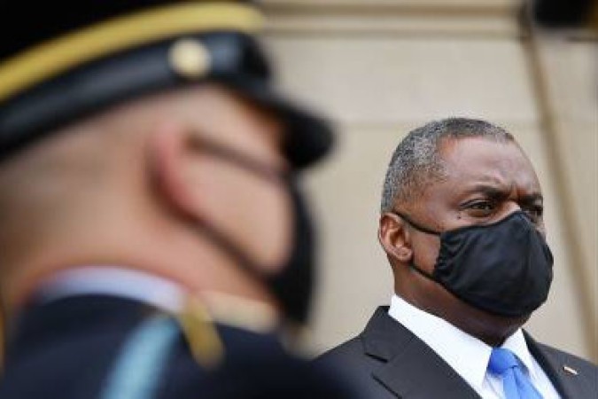 Secretário de Defesa americano, Lloyd Austin, pronunciou-se nesta quinta-feira (12), na sede da Otan, em Bruxelas/Foto: MANDEL NGAN Secretário de Defesa americano, Lloyd Austin, pronunciou-se nesta quinta-feira (12), na sede da Otan, em Bruxelas/Foto: MANDEL NGAN
