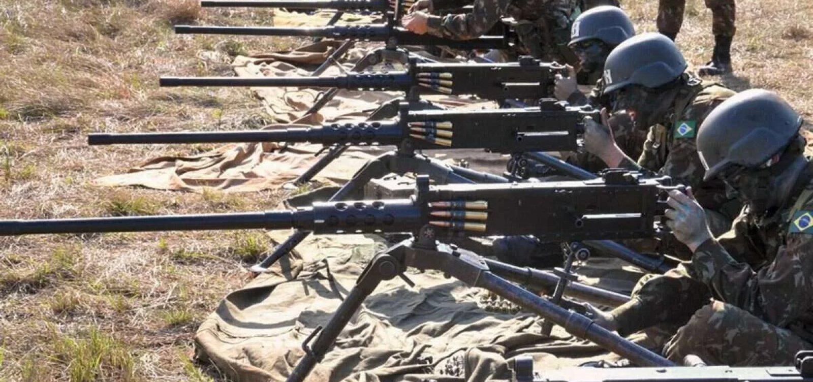 Metralhadoras calibre .50 são de uso exclusivo militar no país/foto: Divulgação/Exército Brasileiro Metralhadoras calibre .50 são de uso exclusivo militar no país/foto: Divulgação/Exército Brasileiro