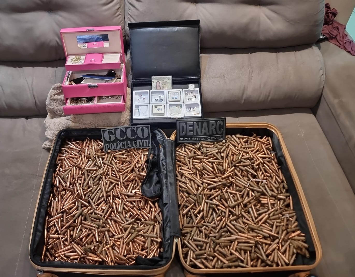 Munições foram apreendidas/Foto: Divulgação/Polícia Civil