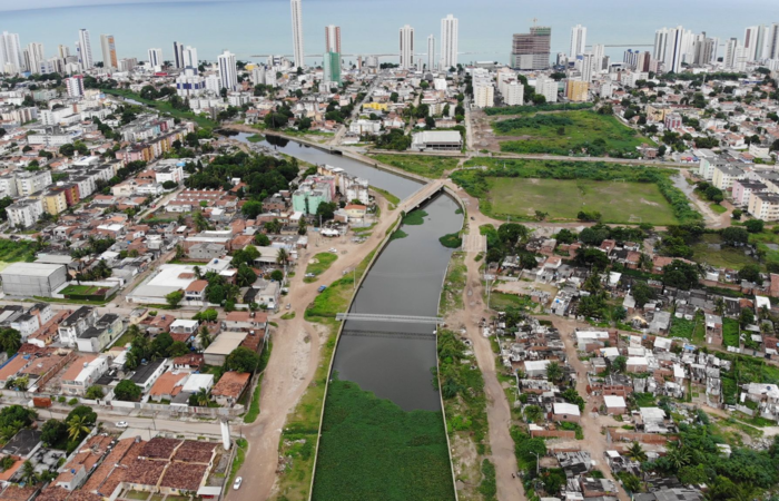 A Urbanização da Bacia do Fragoso é considerada a maior obra em andamento na Região Metropolitana do Recife./Foto: Divulgação