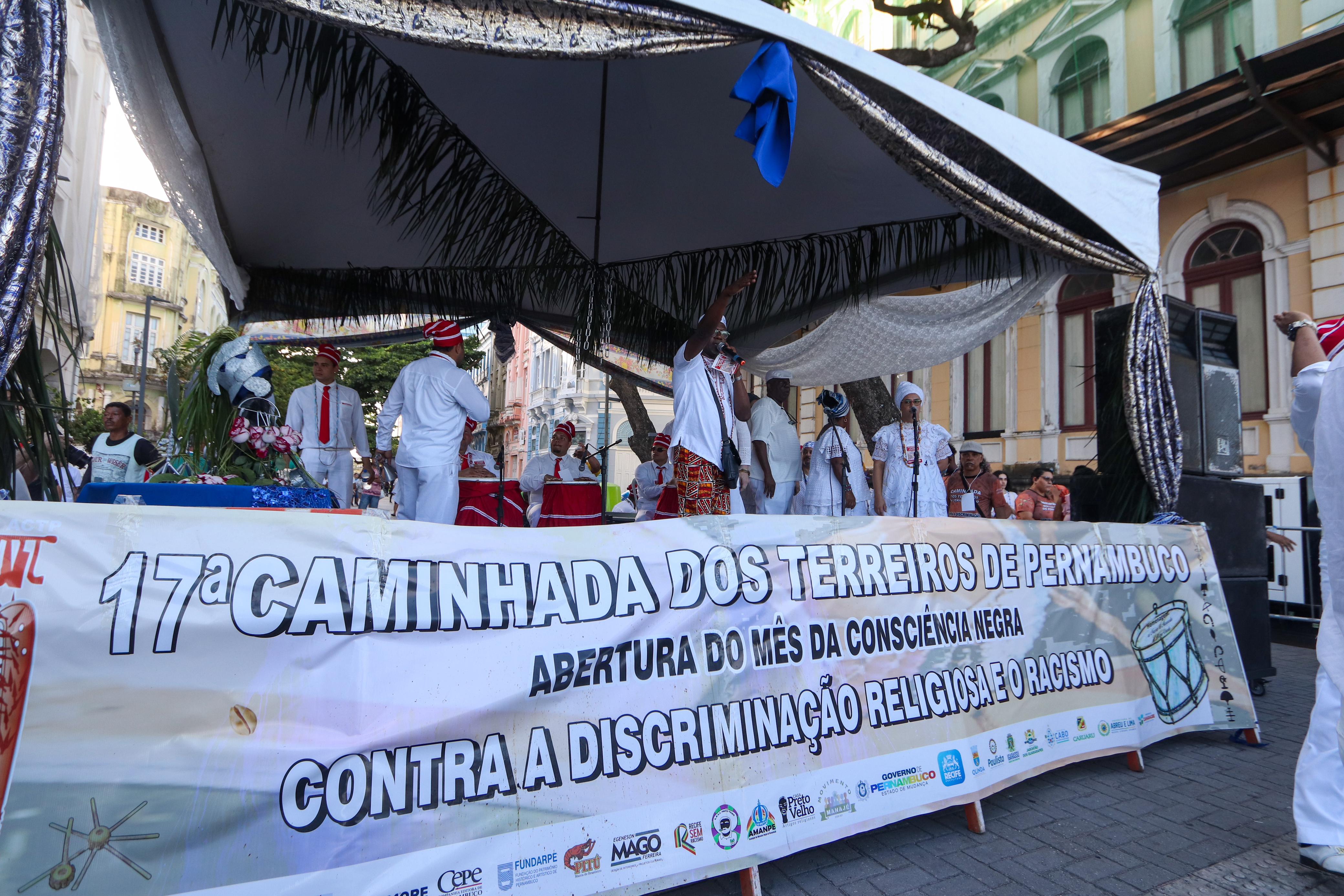 Caminhada dos Terreiros pediu fim da intolerância/Foto: Ruan Pablo/DP Caminhada dos Terreiros pediu fim da intolerância/Foto: Ruan Pablo/DP