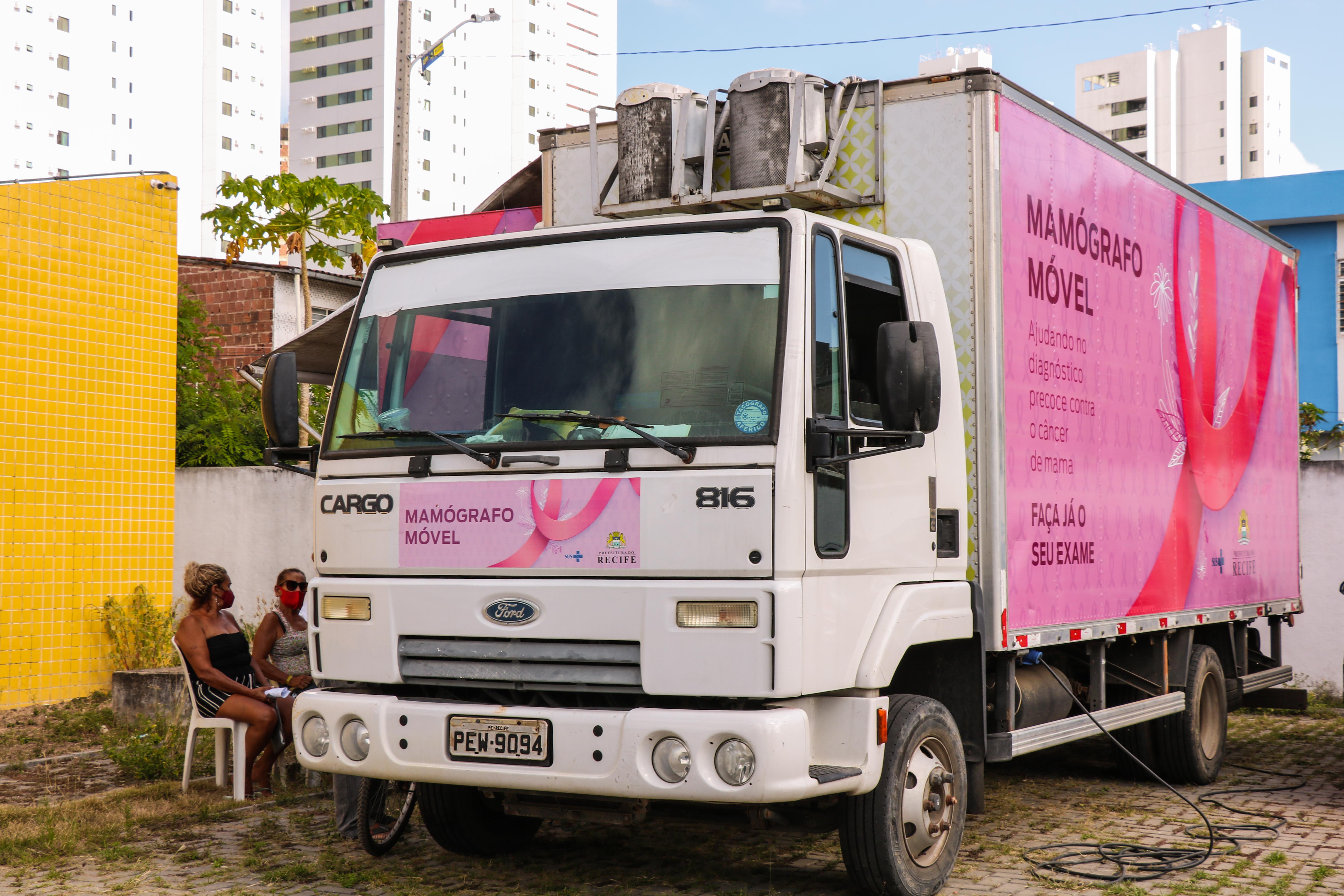 O mamógrafo móvel da Prefeitura do Recife estará disponível com mais de 1,6 mil vagas para exames gratuitos e sem a necessidade de agendamento/Foto: Divulgação