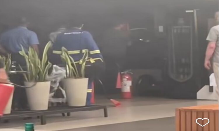 Ao chegar ao local, os bombeiros verificaram que o princípio de incêndio já havia sido controlado/Foto: Reprodução/Redes Sociais