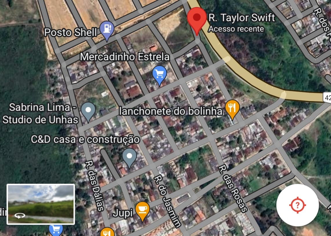 Rua Taylor Swift, em Garanhuns