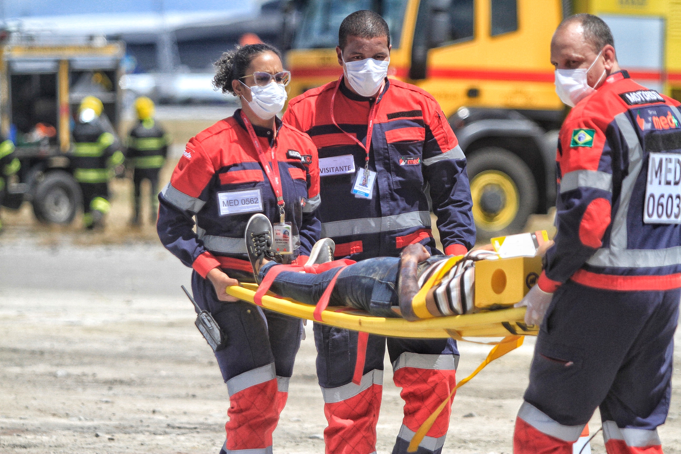 Socorristas realizaram treinamento do ESEA na manhã desta sexta (24), no Aeroporto do Recife 
