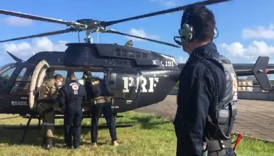 Helicóptero foi usado em 100 ações, este ano, pela PRF e Samu Metropolitano/Foto: PRF/Divulgação
