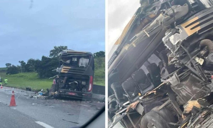 Duas pessoas morreram e cinco ficaram feridas em acidente com ônibus na BR-381/foto: Redes Sociais/Reprodução Duas pessoas morreram e cinco ficaram feridas em acidente com ônibus na BR-381/foto: Redes Sociais/Reprodução