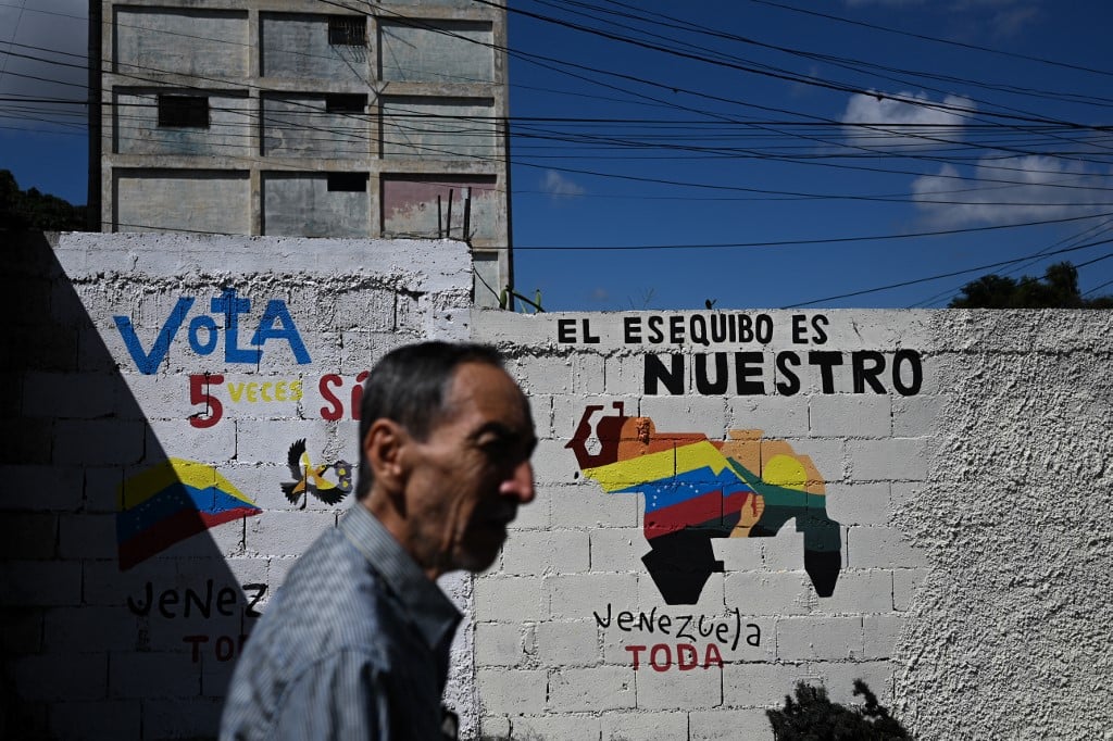 Venezuelanos reivindicam 75% de território guianês/foto: Federico PARRA / AFP Venezuelanos reivindicam 75% de território guianês/foto: Federico PARRA / AFP