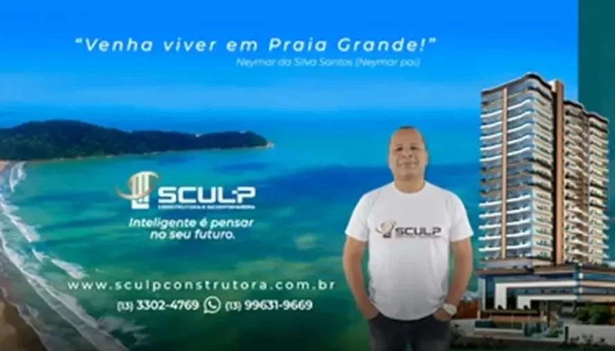 funcionária pública alega que Neymar pai tem relação com a construtora Sculp, de quem teria sido "garoto-propaganda"/Foto: Reprodução
