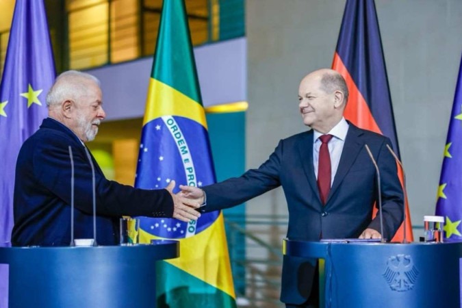 Presidente Lula e o chanceler Olaf Scholz/foto: Ricardo Stuckert / PR
