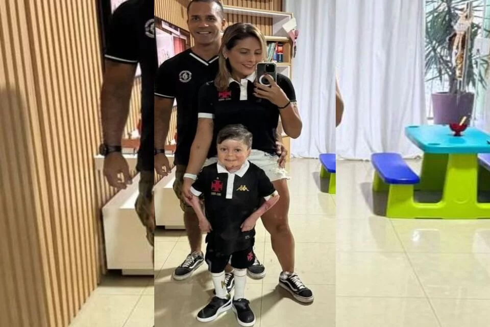 Antes do ocorrido, o menino Gui celebrava a vitória do Vasco sobre o Bragantino
