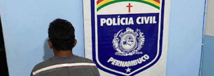 O suspeito foi encaminhado para a Delegacia de São José da Coroa Grande, no Litoral Sul do Estado, no qual foi autuado pelo crime de estupro de vulnerável/Foto: Reprodução/Redes sociais