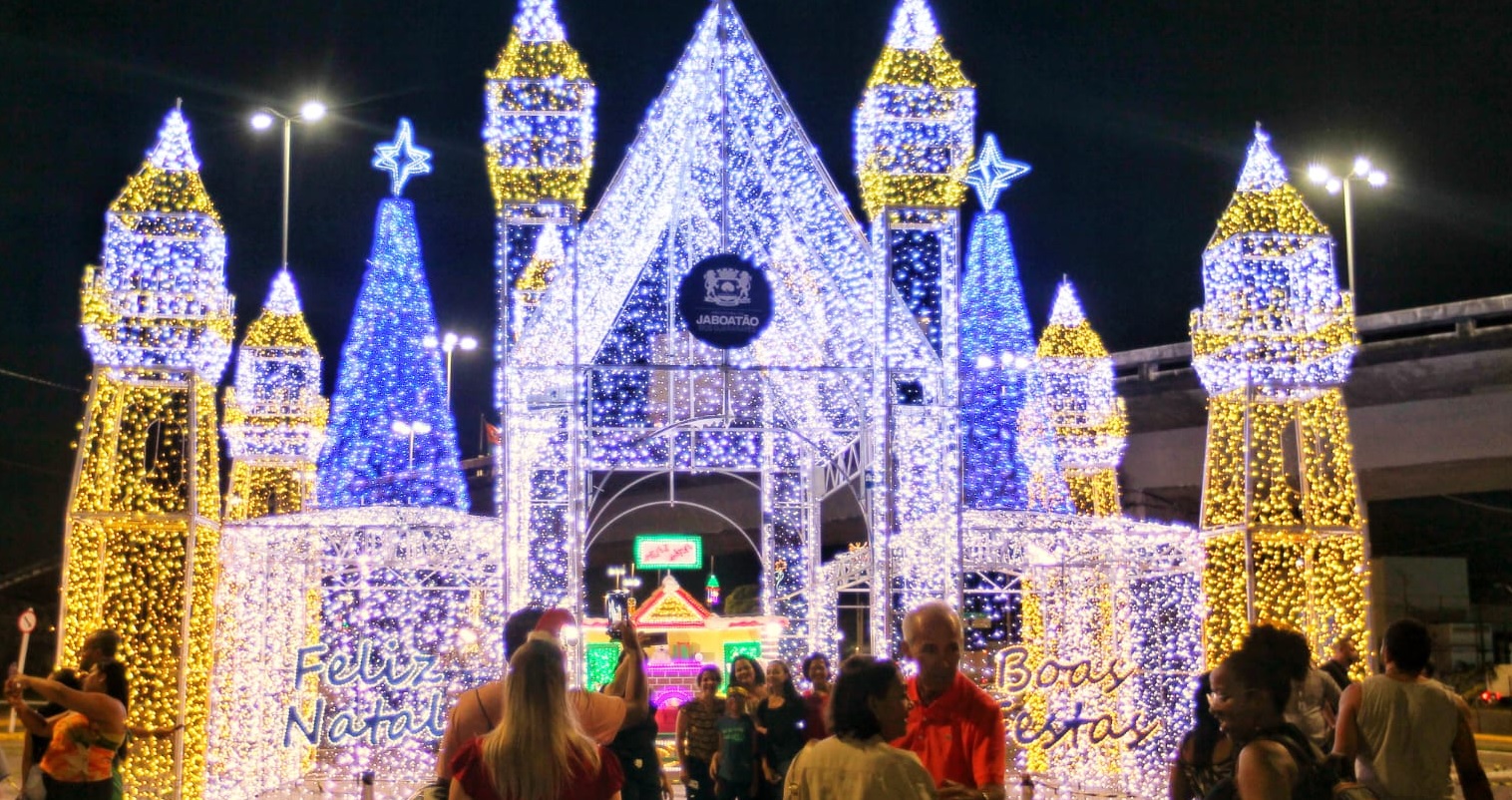 Decoração de Natal de parque foi apresentada/Foto: Prefeitura de Jaboatão/Divulgação