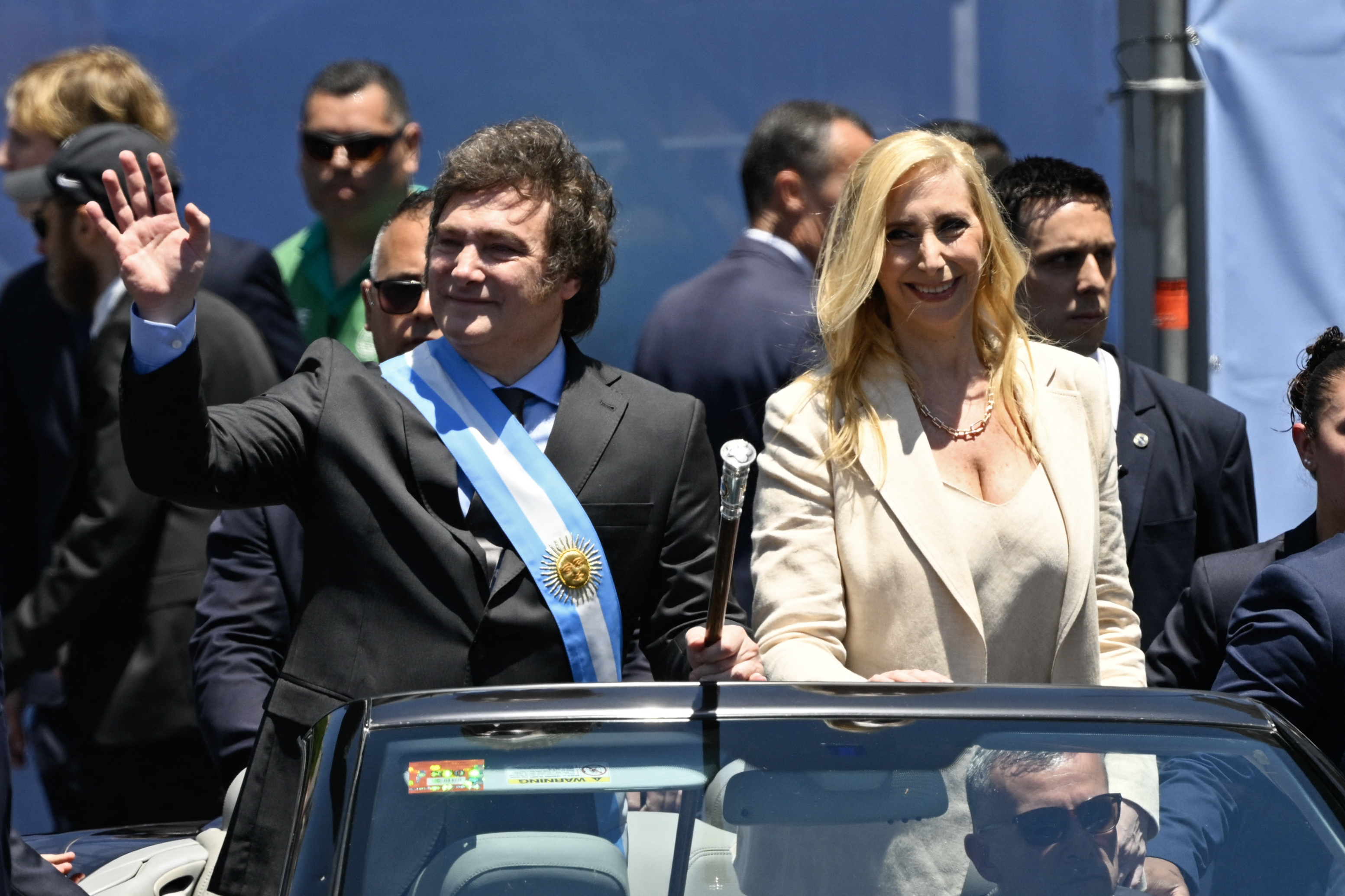 Karina Milei é reservada e raramente fala durante eventos (Crédito: LUIS ROBAYO / AFP) Karina Milei é reservada e raramente fala durante eventos/Crédito: LUIS ROBAYO / AFP