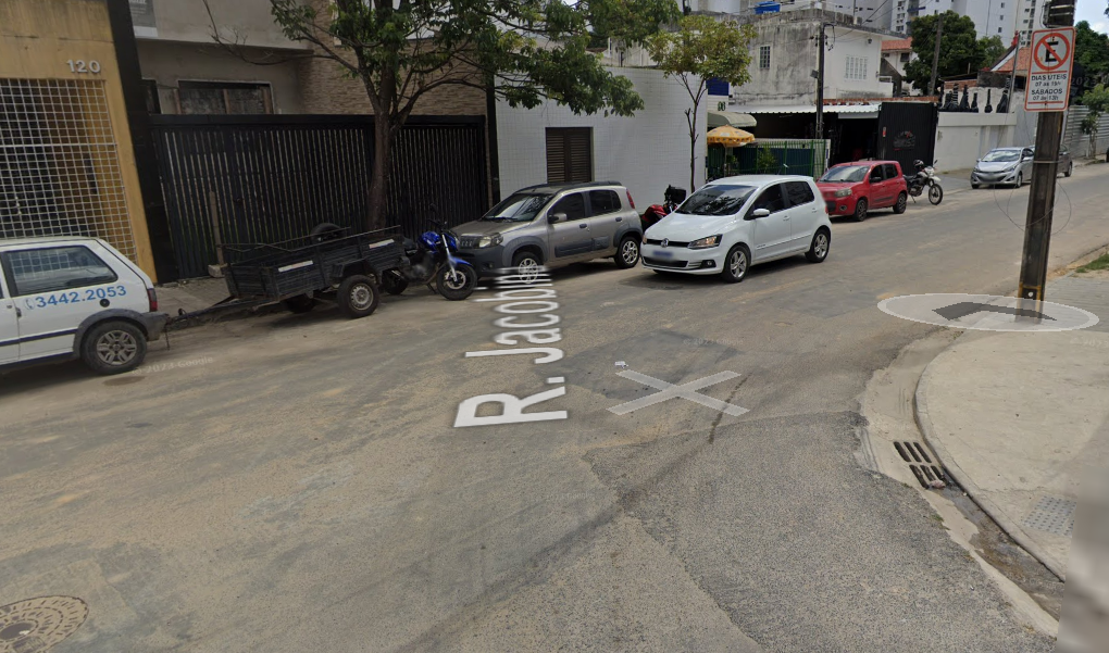 Rua Jacobina fica nas Graças/Foto: Reprodução/ Google Street View Rua Jacobina fica nas Graças/Foto: Reprodução/ Google Street View