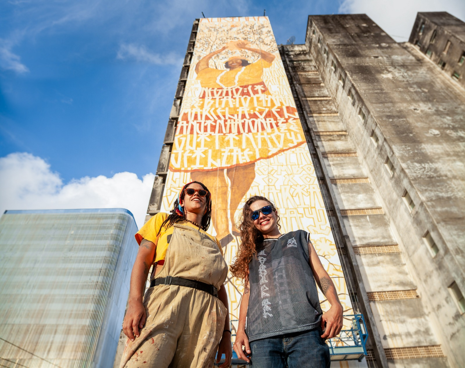 Artistas fizeram megapainel para homenagear Aurinha do Coco/Foto: Prefeitura do Recife/Divulgação