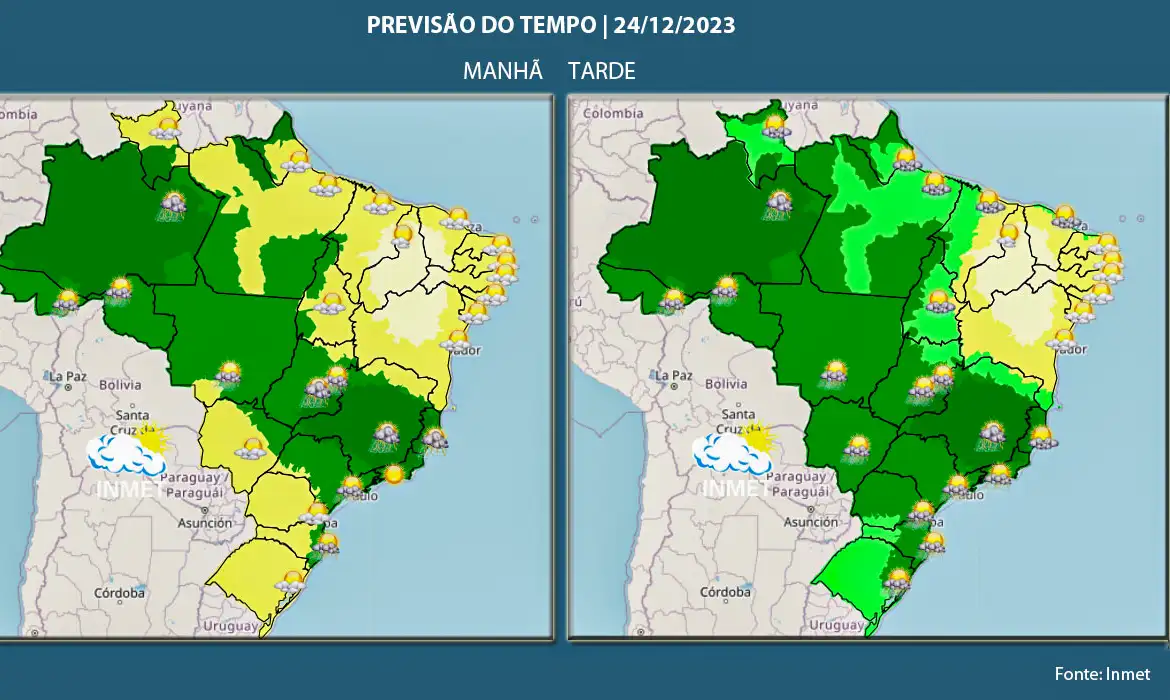 Região Nordeste tem menos chances de precipitações/foto: Reprodução/Inmet Região Nordeste tem menos chances de precipitações/foto: Reprodução/Inmet
