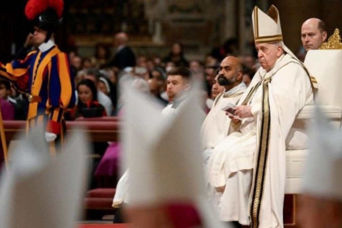Papa Francisco celebra Missa do Galo no Vaticano/(crédito: Vatican News) Papa Francisco celebra Missa do Galo no Vaticano/(crédito: Vatican News)