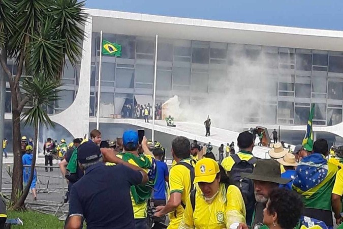 Mat&eacute;ria Especial. Atos golpistas de 8 de janeiro contra os Tr&ecirc;s Poderes/Cr&eacute;dito: Evandro Eboli/CB/D.A Press