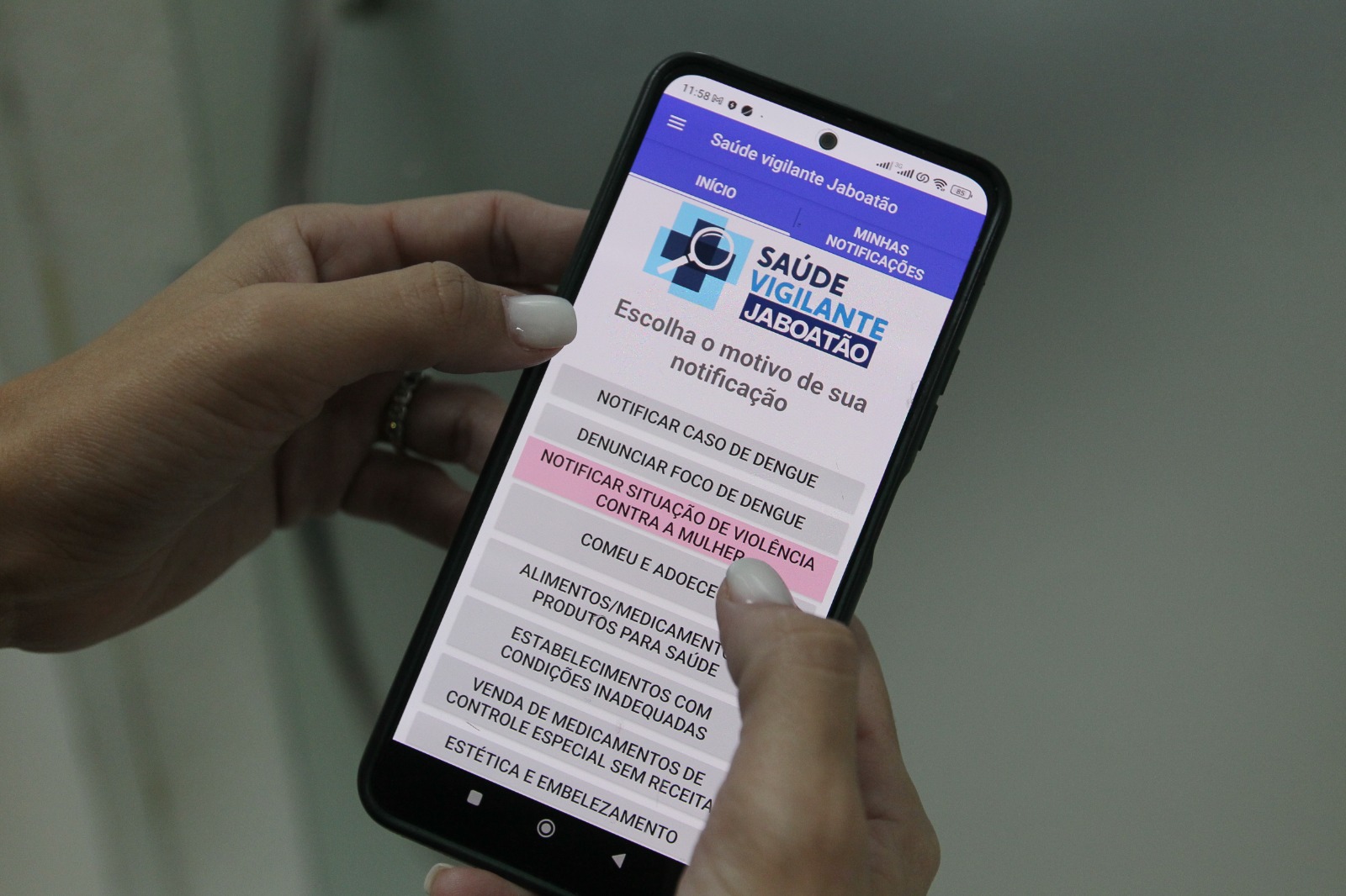 Abas de aplicativo ajudam a denunciar focos de mosquito da dengue/Foto: Prefeitura de Jaboat&atilde;o/Divulga&ccedil;&atilde;o