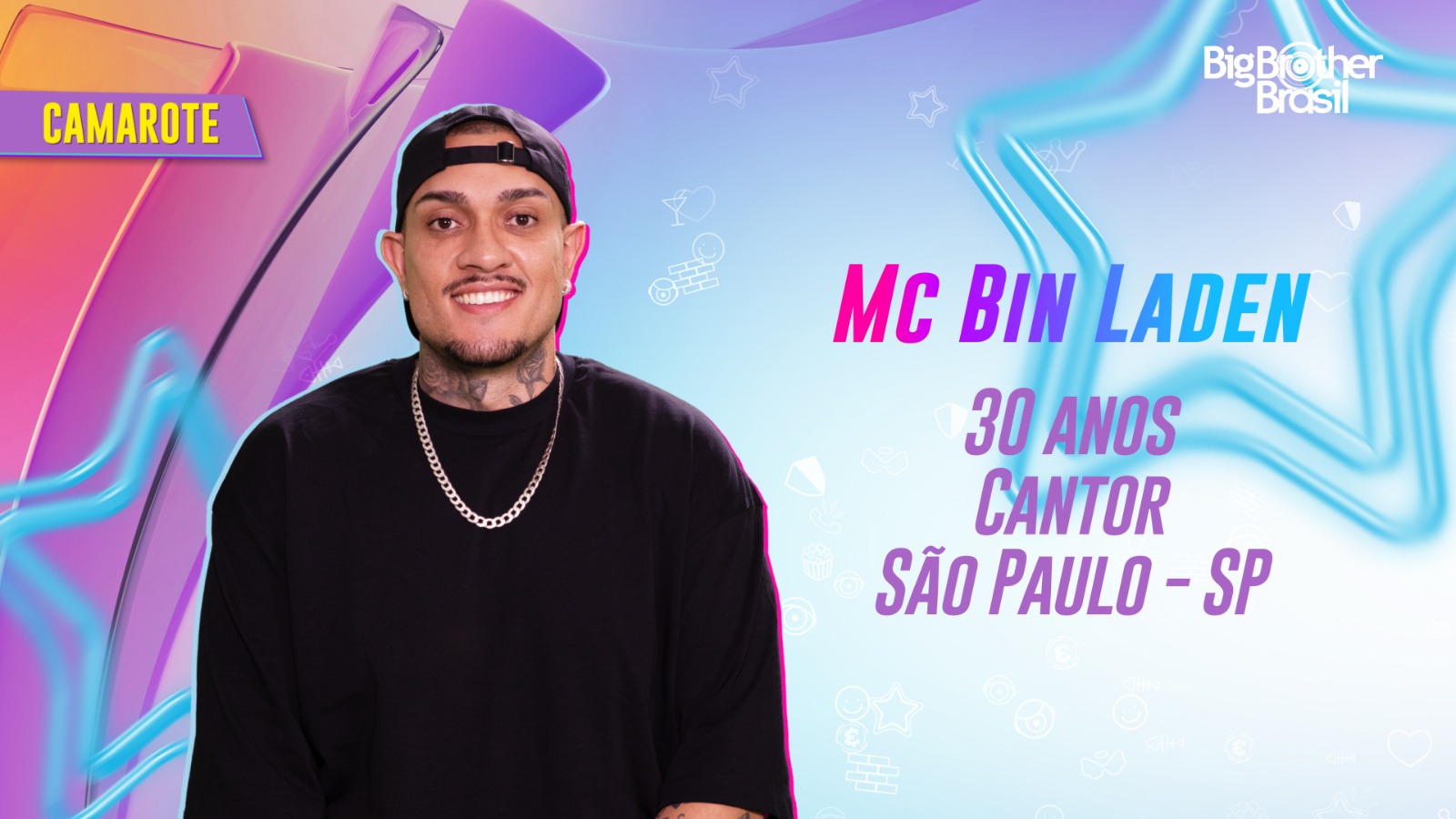 MC Bin Laden é o primeiro membro do "Camarote" do BBB 24/Foto: Divulgação/TV Globo