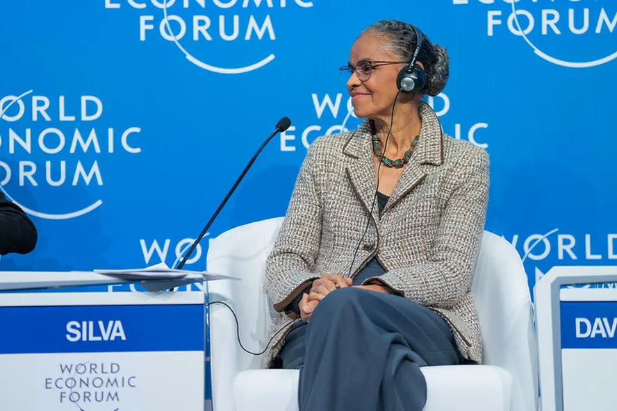 Ministra do Meio Ambiente, Marina Silva é a principal representante do Brasil no Fórum Econômico Mundial de Davos/Foto: Divulgação/World Economic Forum Ministra do Meio Ambiente, Marina Silva é a principal representante do Brasil no Fórum Econômico Mundial de Davos/Foto: Divulgação/World Economic Forum