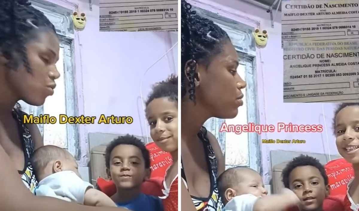 Internet questiona nomes de Maiflo Dexter, Angelique Princess e Seokjin Manjoon/foto: Reprodução/Redes sociais