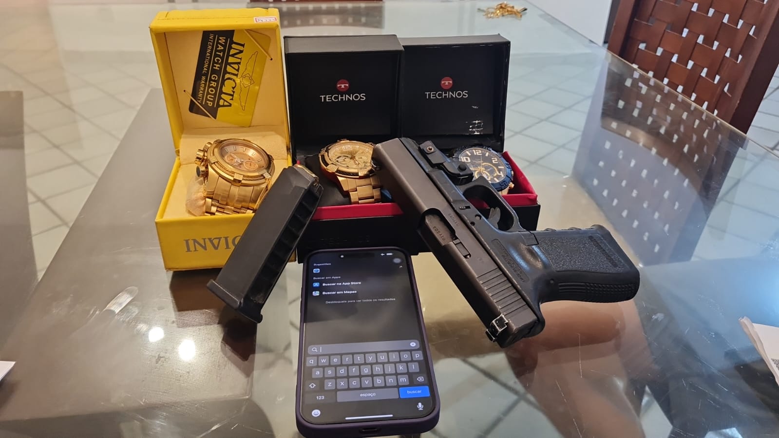 Arma foi apreeendida na Operação Blindados