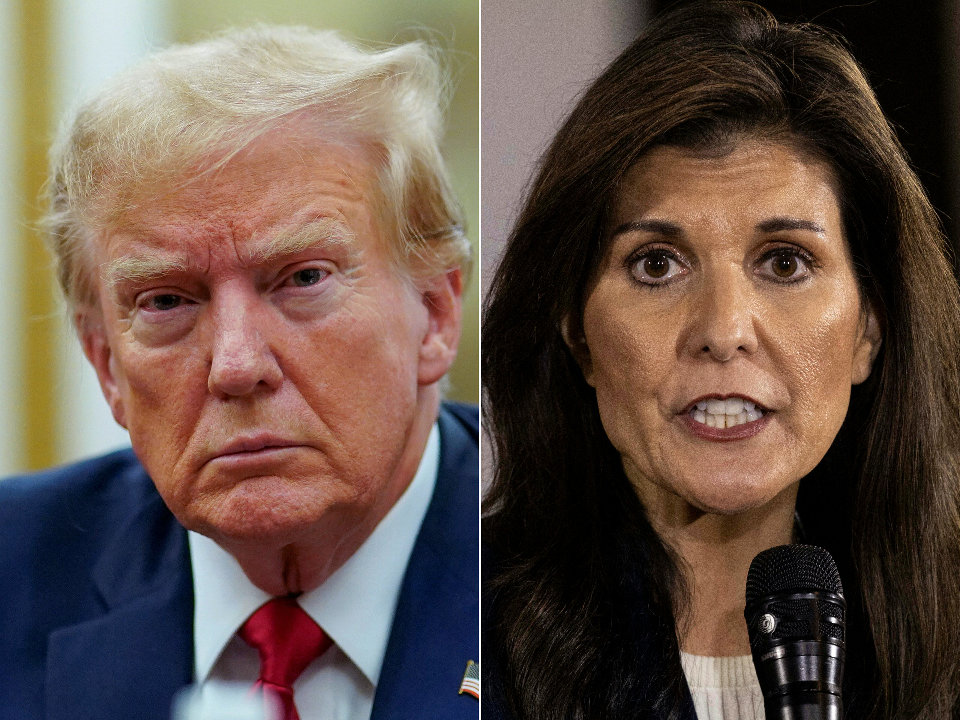 Com a derrota de Nikki Haley nas prévias do partido republicano, Donald Trump deve ser o candidato do partido contra os democratas na eleição presidencial/Crédito: EDUARDO MUNOZ ALVAREZ, CHRISTIAN MONTERROSA / AFP Com a derrota de Nikki Haley nas prévias do partido republicano, Donald Trump deve ser o candidato do partido contra os democratas na eleição presidencial/Crédito: EDUARDO MUNOZ ALVAREZ, CHRISTIAN MONTERROSA / AFP