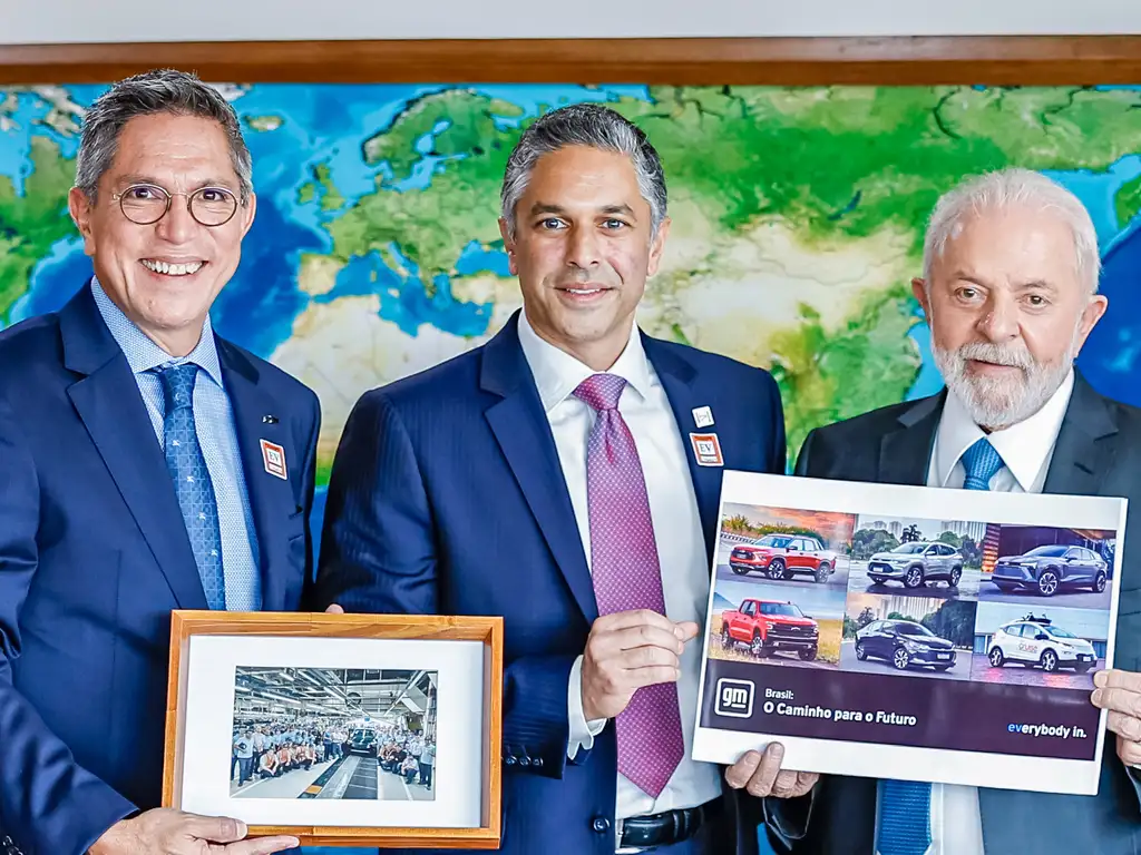 Presidente da República, Luiz Inácio Lula da Silva, recebeu o presidente da General Motors International, Shilpan Amin, no Palácio do Planalto