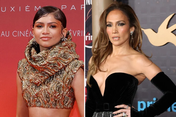 Zendaya (à esquerda) e Jennifer López (à direita)/foto: Geoffroy VAN DER HASSELT / AFP & Monica Schipper / GETTY IMAGES NORTH AMERICA / Getty Images via AFP Zendaya (à esquerda) e Jennifer López (à direita)/foto: Geoffroy VAN DER HASSELT / AFP & Monica Schipper / GETTY IMAGES NORTH AMERICA / Getty Images via AFP