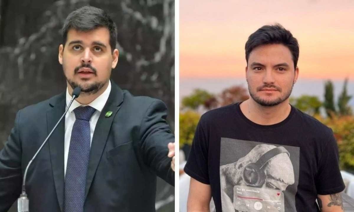 O deputado Bruno Engler e o youtuber Felipe Neto/foto: ALMG e Redes Sociais/Reprodução