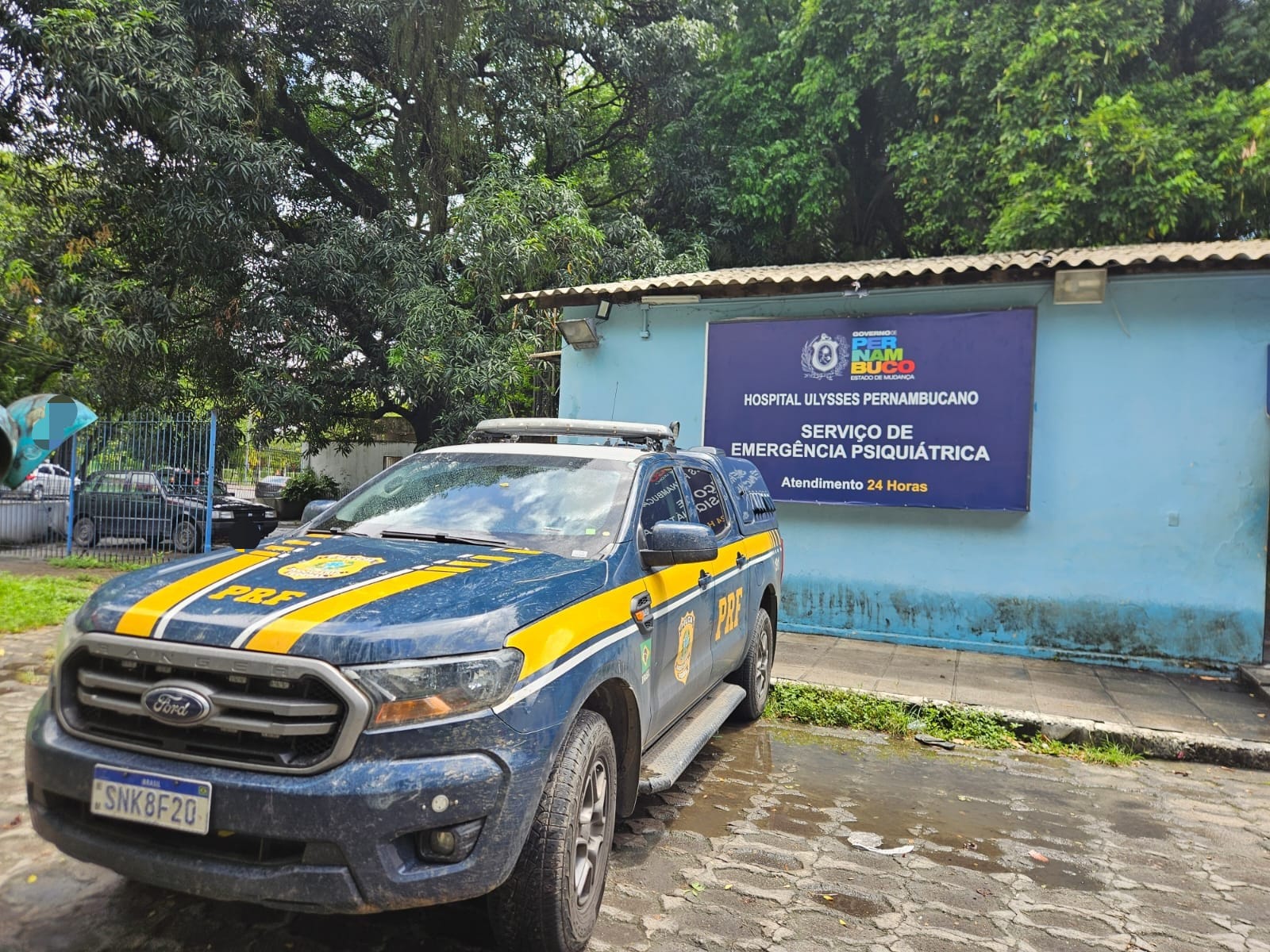PRF atuou no resgate de andarilho/Foto: PRF PRF atuou no resgate de andarilho/Foto: PRF