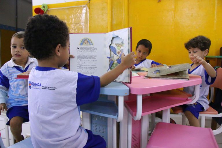 avaliação levou em conta cinco eixos: legislação, parcerias, formação de alfabetizadores, material de apoio e monitoramento de aprendizagem dos alunos/Foto: Divulgação/Prefeitura de Olinda