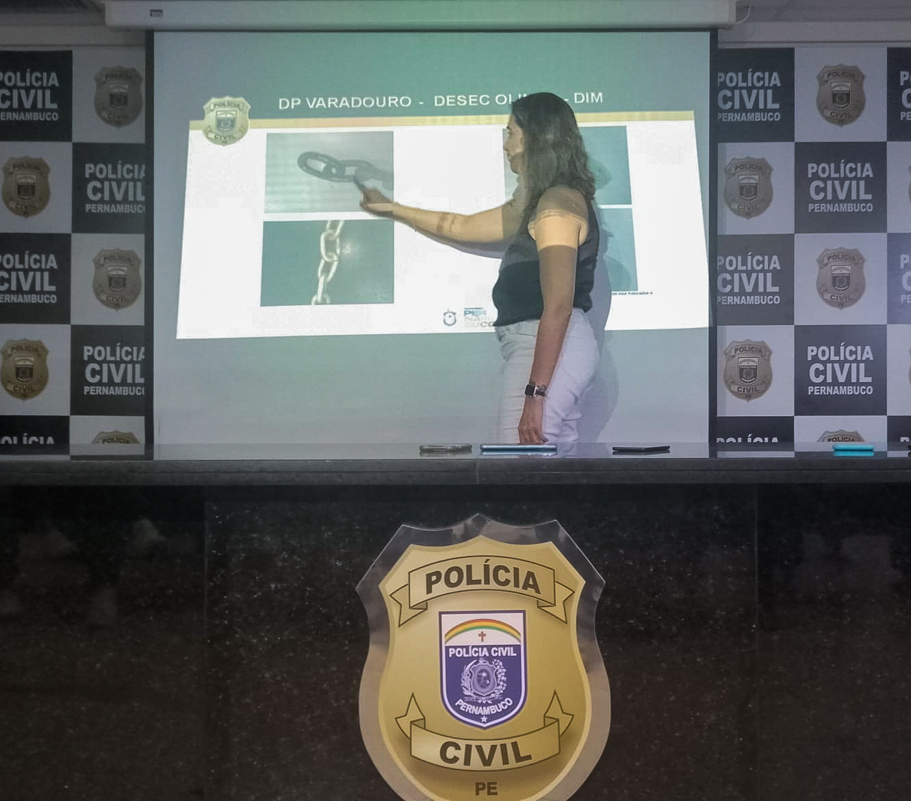 A delegada Euric&eacute;lia Nogueira deu detalhes sobre a investiga&ccedil;&atilde;o e per&iacute;cia feitas durante os seis meses de inqu&eacute;rito/Foto: Wilson Maranh&atilde;o/DP