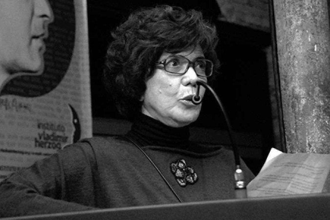 Clarice Herzog é viúva do jornalista Vladimir Herzog, morto pela ditadura militar, em 25 de outubro de 1975, nas dependências do Doi-Codi, em São Paulo/foto: Divulgação/Instituto Vladimir Herzog